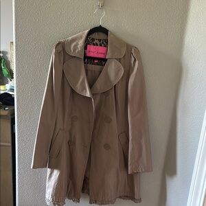 Tan Betsey Johnson Double-Breasted Women's Coat